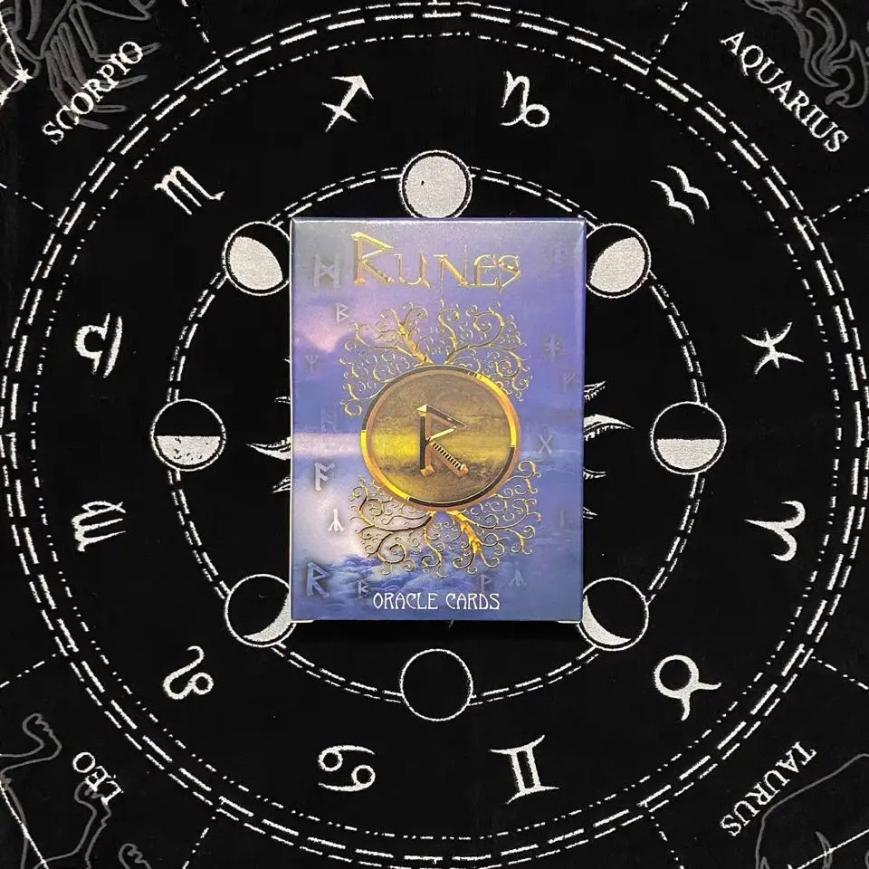 

Runes Oracle Card Tarot Fate Divination Prophecy Card Family Party Game Tarot Cards Deck PDF Guide Table Game Board Game
