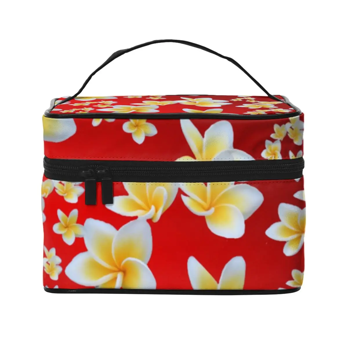 Bright Flowers Cosmetic Bags White Gold Floral Women's Storage Organizers with Handle Organization Daily Makeup Bag
Bright Flowers Cosmetic Bags White Gold Floral Women's Storage Organizers with Handle Organization Daily Makeup Bag