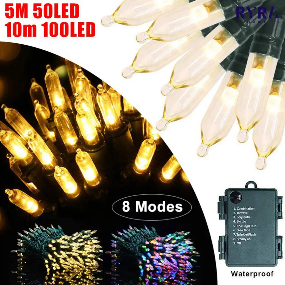 Christmas Tree Fairy Light AAA Battery/plug Pointed Bulb Light String 5/7/10m Party Garland Light Fairy String Lights 50/100LED
Christmas Tree Fairy Light AAA Battery/plug Pointed Bulb Light String 5/7/10m Party Garland Light Fairy String Lights 50/100LED