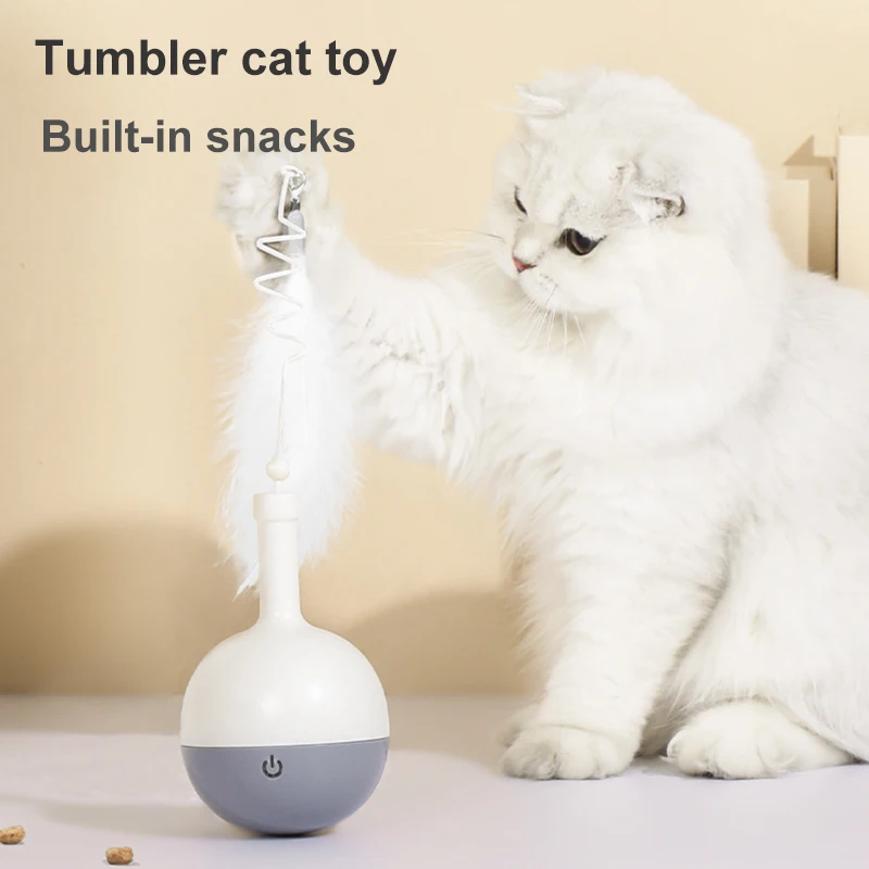 Funny Smart Cat Toy Automatic Tumbler Leakage Food Feather Teaser Balls Cats Toys For Pet Kitten Puzzle Interactive Toy
Funny Smart Cat Toy Automatic Tumbler Leakage Food Feather Teaser Balls Cats Toys For Pet Kitten Puzzle Interactive Toy