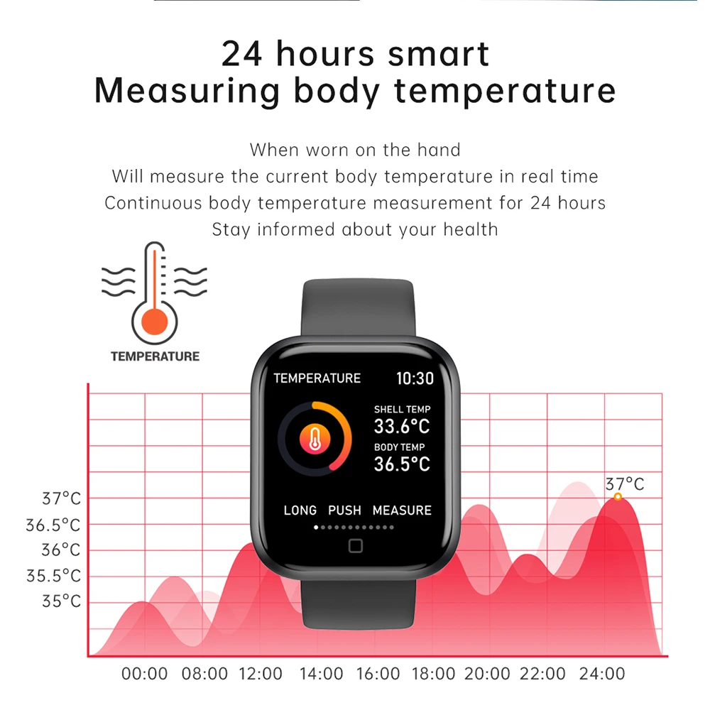 UGUMO T80S Smart Watch Men Women Body Temperature Heart Rate Blood Pressure Monitor Smart Bracelet Fitness Tracker Watches
UGUMO T80S Smart Watch Men Women Body Temperature Heart Rate Blood Pressure Monitor Smart Bracelet Fitness Tracker Watches