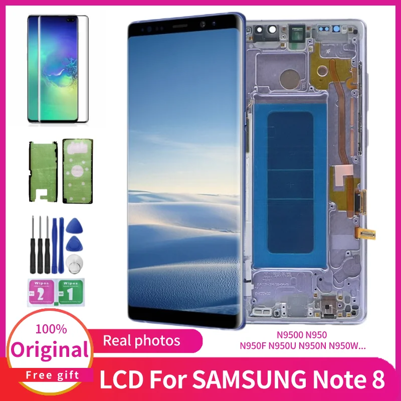 Оригинальный дисплей Note 8 для Samsung Galaxy Note 8, ЖК-дисплей N950 N950F, экран N950N 6,3 дюйма AMOLED с рамкой, сенсорный экран, детали
Оригинальный дисплей Note 8 для Samsung Galaxy Note 8, ЖК-дисплей N950 N950F, экран N950N 6,3 дюйма AMOLED с рамкой, сенсорный экран, детали