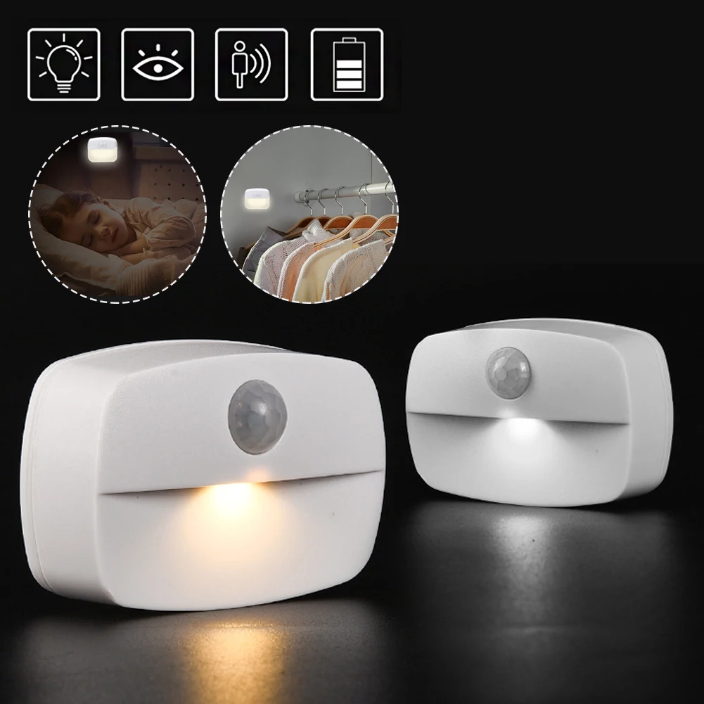 Motion Sensor Wireless Night Lamp Bedside Cabinet LED Night Lights Room Stairway Wardrobe Small Nightlights Lamp Sensor Light
Motion Sensor Wireless Night Lamp Bedside Cabinet LED Night Lights Room Stairway Wardrobe Small Nightlights Lamp Sensor Light