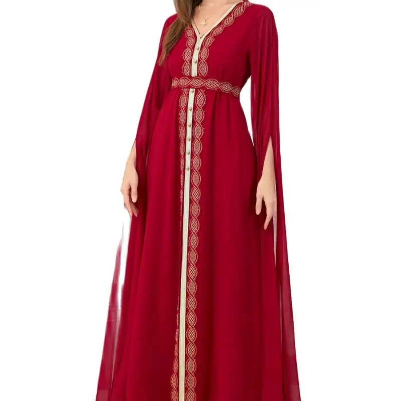 Abaya Dubai Muslim Dress Luxury High Class Long Sleeves Lace Tape Chiffon Evening Dresses Moroccan Caftan Royal Women
Abaya Dubai Muslim Dress Luxury High Class Long Sleeves Lace Tape Chiffon Evening Dresses Moroccan Caftan Royal Women