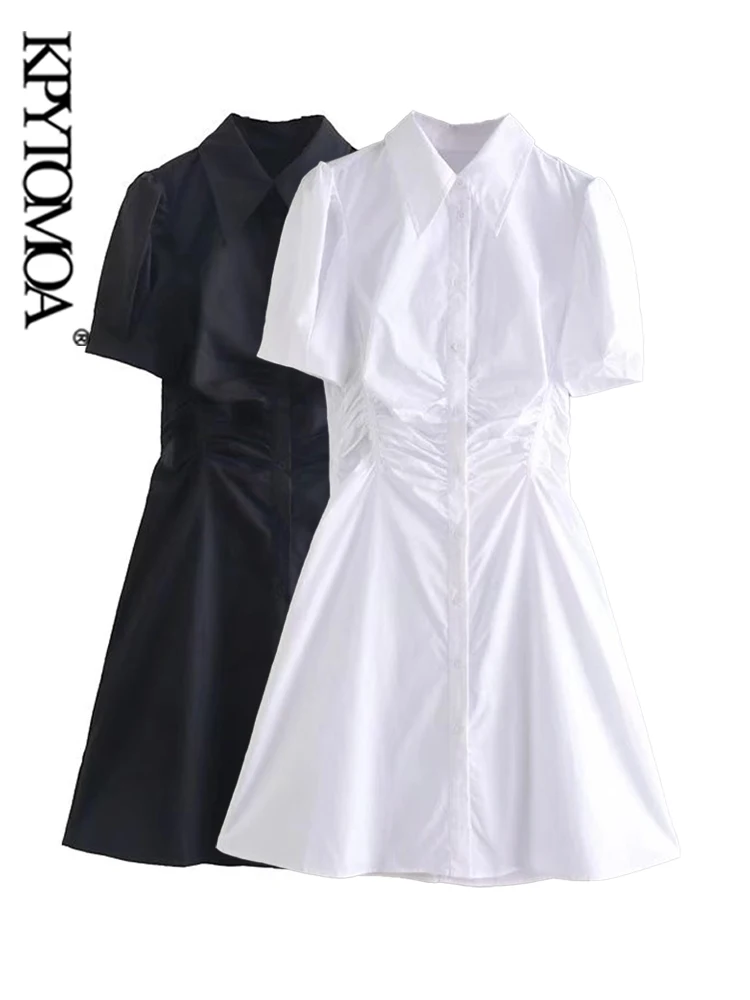 KPYTOMOA Women Fashion Pleated Fitted Mini Dress Vintage Short Sleeve Button-up Female Dresses Vestidos Mujer
KPYTOMOA Women Fashion Pleated Fitted Mini Dress Vintage Short Sleeve Button-up Female Dresses Vestidos Mujer