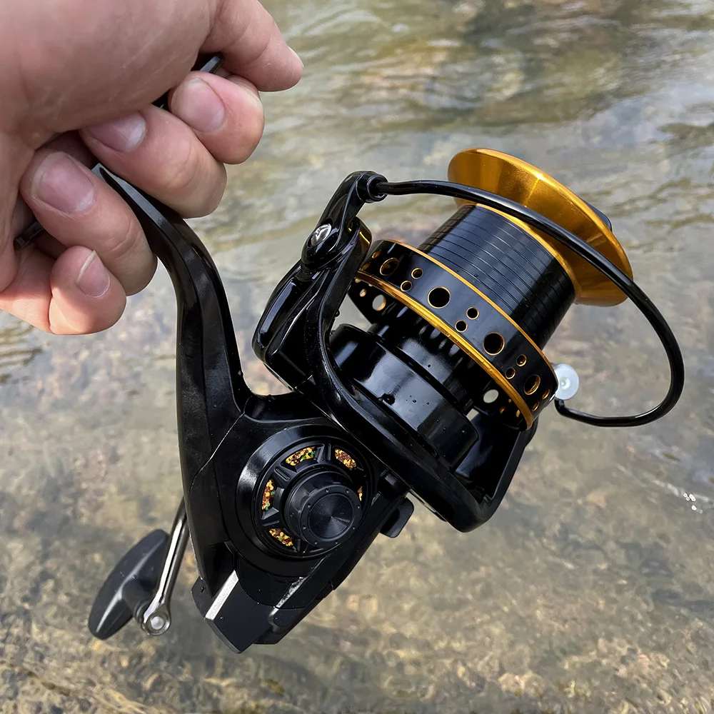 Metal Spinning Fishing Reel 4.0:1 9000-12000 Series Left/Right Interchangeable Max Drag 30kg Classic Super Fishing Distant Wheel
Metal Spinning Fishing Reel 4.0:1 9000-12000 Series Left/Right Interchangeable Max Drag 30kg Classic Super Fishing Distant Wheel