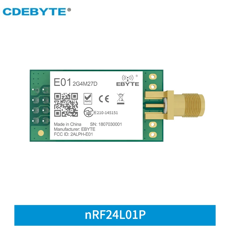 NRF24L01P беспроводной модуль CDEBYTE E01-2G4M27D 27 дБм nRF24L01 PA LNA большой диапазон 2,4 ГГц SPI DIP IoT модуль
NRF24L01P беспроводной модуль CDEBYTE E01-2G4M27D 27 дБм nRF24L01 PA LNA большой диапазон 2,4 ГГц SPI DIP IoT модуль