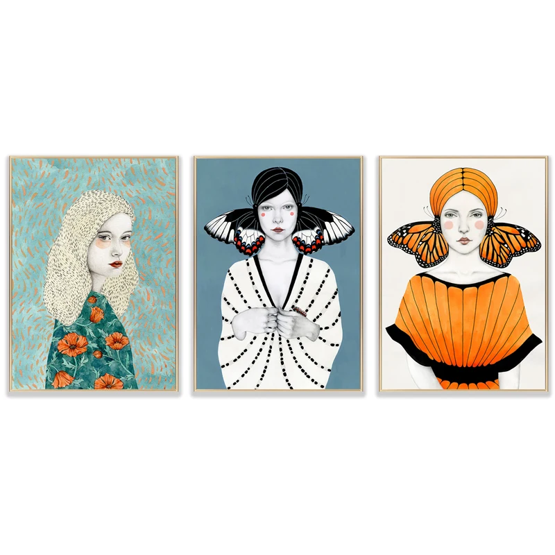Abstract Butterfly Flower Woman Posters and Prints Nordic Girl Canvas Painting Wall Art Pictures for Living Room Bedroom Decor
Abstract Butterfly Flower Woman Posters and Prints Nordic Girl Canvas Painting Wall Art Pictures for Living Room Bedroom Decor