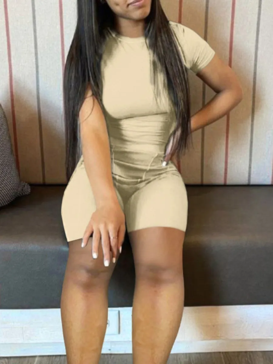 LW BASICS Round Neck Skinny Stretchy Shorts Set Casaul Women Tracksuit 2 Piece Set Bodycon Sportsuit Clothes For Women Outfit
LW BASICS Round Neck Skinny Stretchy Shorts Set Casaul Women Tracksuit 2 Piece Set Bodycon Sportsuit Clothes For Women Outfit