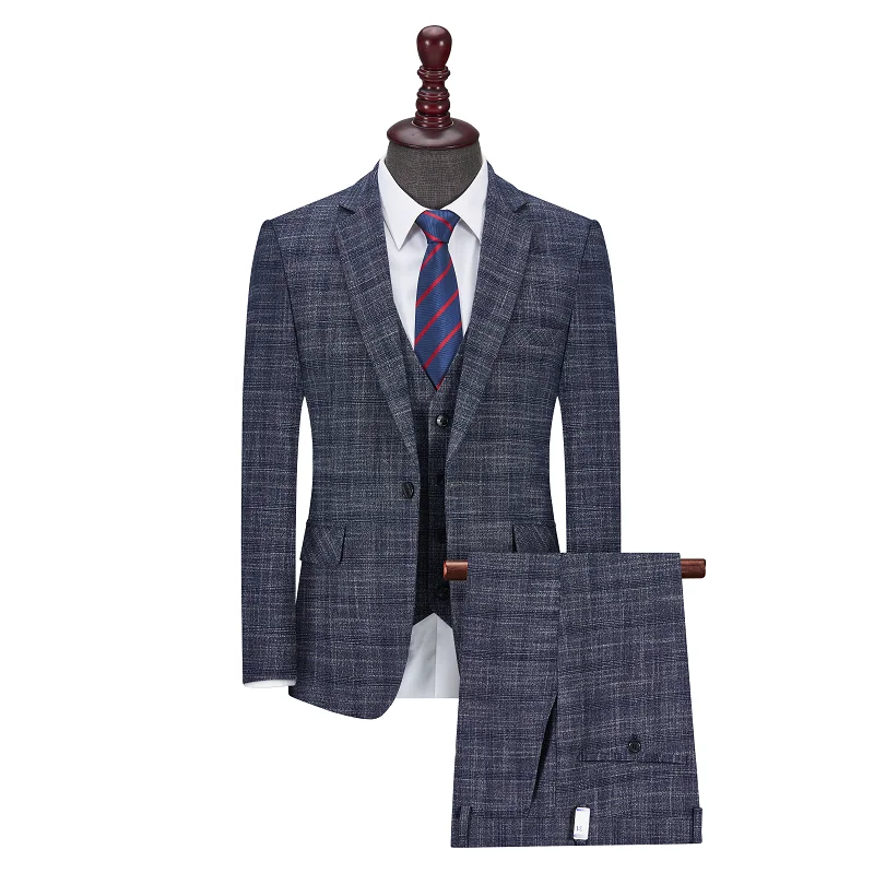 High quality (suit + vest + trousers) British style casual fashion business work wedding dress men's slim suit three-piece suit
High quality (suit + vest + trousers) British style casual fashion business work wedding dress men's slim suit three-piece suit