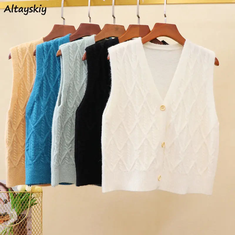 Sweater Vest Women V-neck Solid Candy Color Basic All-match Simple Retro Elegant Trendy Leisure Korean Style Mujer Unisex Cool
Sweater Vest Women V-neck Solid Candy Color Basic All-match Simple Retro Elegant Trendy Leisure Korean Style Mujer Unisex Cool