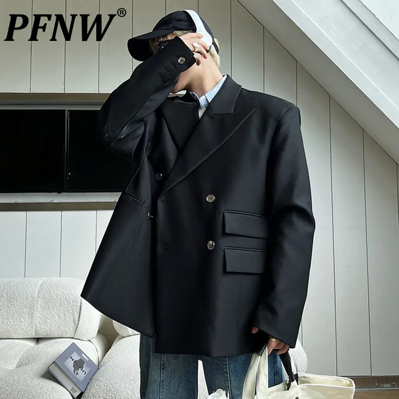 PFNW High Street Men's Suit Jackets Double Breasted Balzers Solid Color Striped Male Casual Coats Autumn 2023 Trendy New 28W1129
PFNW High Street Men's Suit Jackets Double Breasted Balzers Solid Color Striped Male Casual Coats Autumn 2023 Trendy New 28W1129