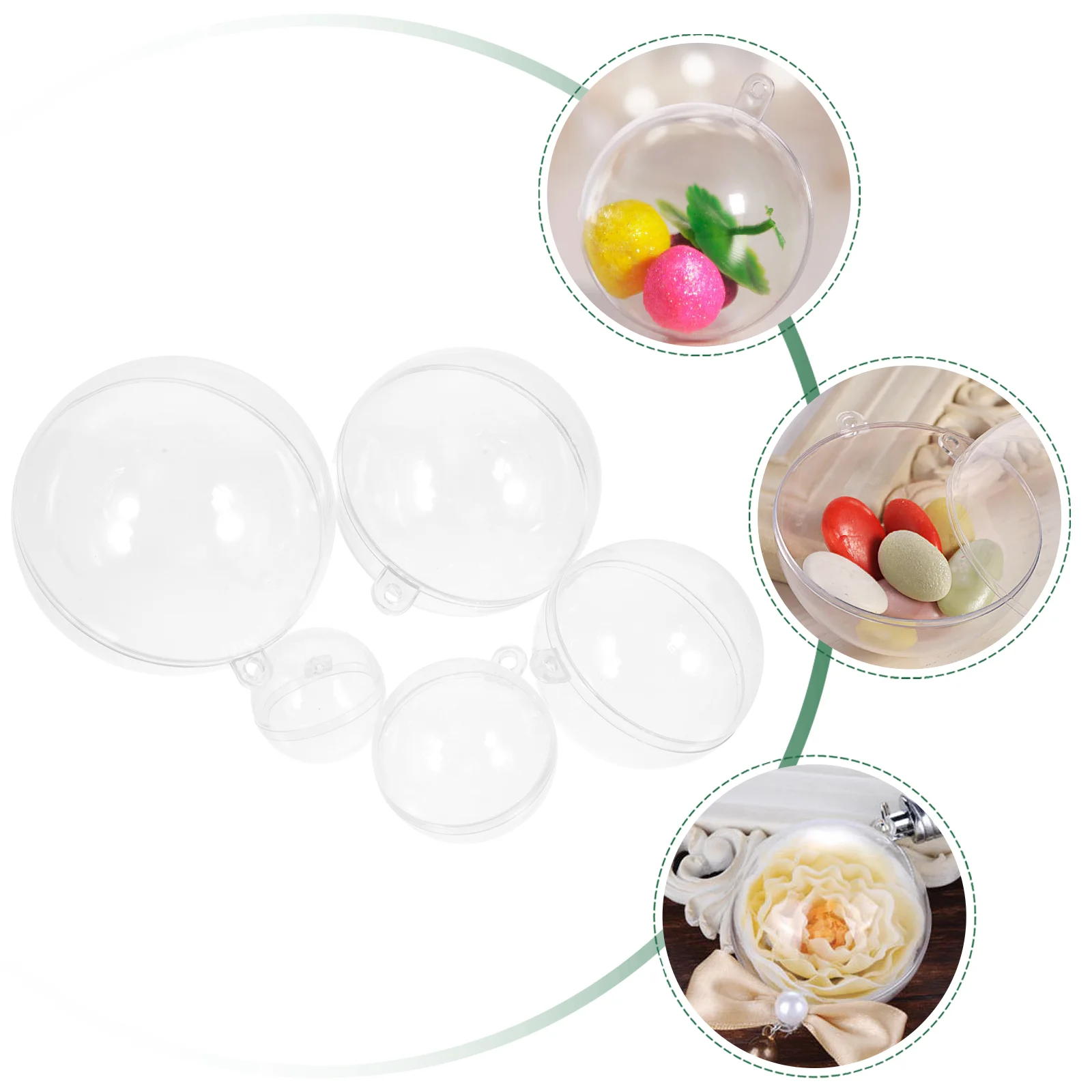 25 Pcs Christmas Decor Clear Ball Fillable DIY Crafts Making Decorations Abs Xmas Tree Pendants Ornament
25 Pcs Christmas Decor Clear Ball Fillable DIY Crafts Making Decorations Abs Xmas Tree Pendants Ornament