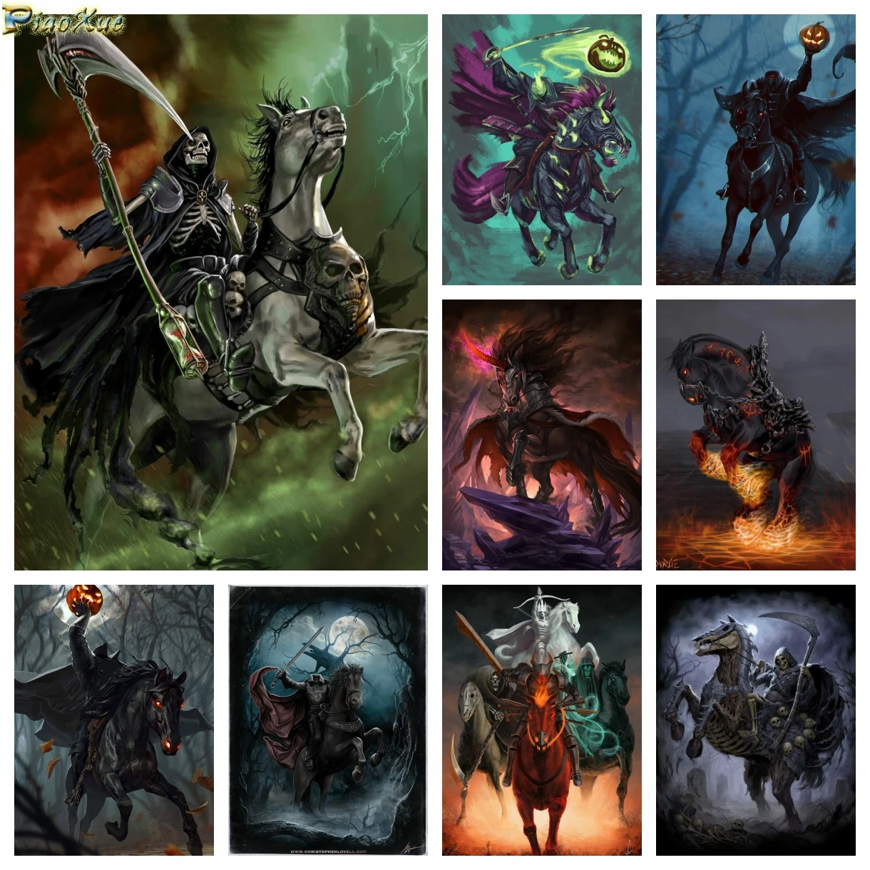 Gothic Horror 5D Diy Diamond Art Painting Grim Reaper Dark Unicorn Rhinestone Mosaic Witch Cross Stitch Kit Home Decor Craft
Gothic Horror 5D Diy Diamond Art Painting Grim Reaper Dark Unicorn Rhinestone Mosaic Witch Cross Stitch Kit Home Decor Craft