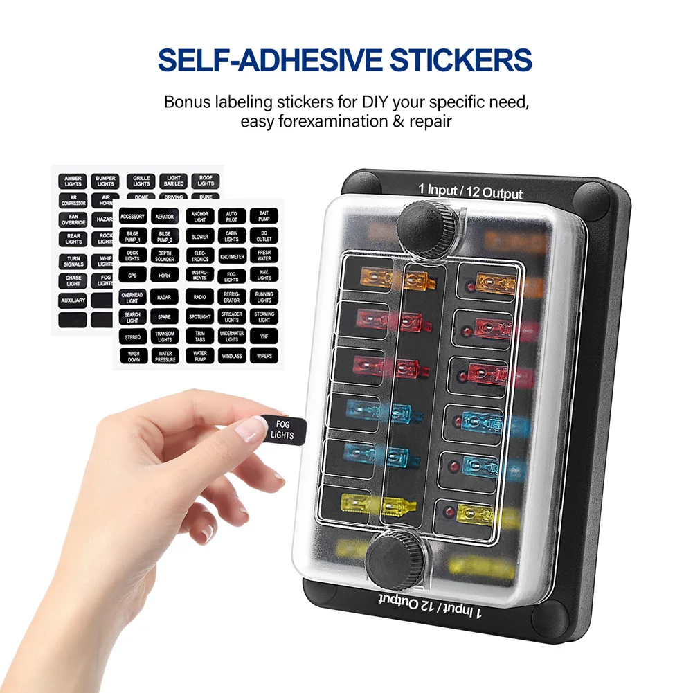 Fuse Kit Fuse Box Fuse Box Block Fuse Holder IP65 Waterproof Safety Piece 12V/24V For Van Vehicle High Quality
Fuse Kit Fuse Box Fuse Box Block Fuse Holder IP65 Waterproof Safety Piece 12V/24V For Van Vehicle High Quality
