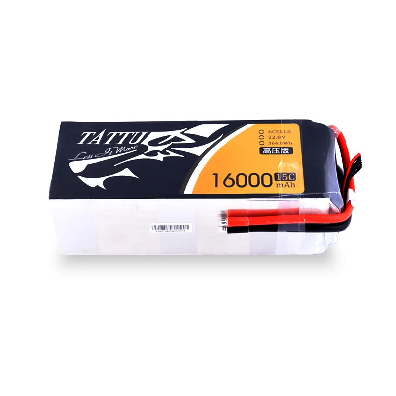 Original TATTU 16000mAh 22.8V 6S 15CSoft Case Rechargeable Flying LIPO battery for Multirotor FPV agriculture Drone Hexacopter
Original TATTU 16000mAh 22.8V 6S 15CSoft Case Rechargeable Flying LIPO battery for Multirotor FPV agriculture Drone Hexacopter