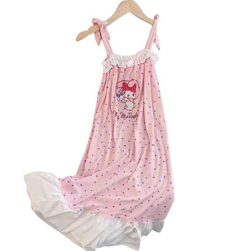 Sanrio cartoon Melody summer suspender nightdress girls cute print sweet girl princess style thin pajamas fashion home clothes
Sanrio cartoon Melody summer suspender nightdress girls cute print sweet girl princess style thin pajamas fashion home clothes