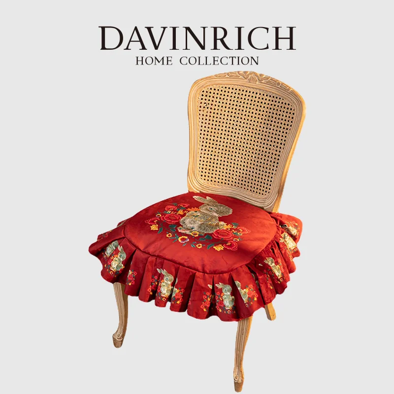 DAVINRICH GG защитное покрытие для стула в стиле ретро, роскошное красное Пышное бархатное Съемное Сиденье для обеденного стула с галстуками
DAVINRICH GG защитное покрытие для стула в стиле ретро, роскошное красное Пышное бархатное Съемное Сиденье для обеденного стула с галстуками
