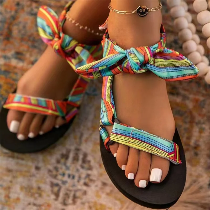 New Summer Women Sandals Color Flat Casual Lace Up Bow Shoes for Ladies Fashion 2023 Outdoor Leopard Beach Mujer
New Summer Women Sandals Color Flat Casual Lace Up Bow Shoes for Ladies Fashion 2023 Outdoor Leopard Beach Mujer