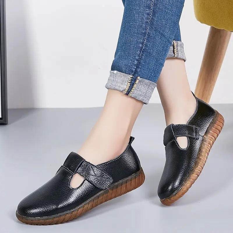 Black Hook & Loop Leather Oxford Sneakers Women Split Leather Moccasins Casual Mom Flat Loafers Ladies Kitchen Nurse Shoes
Black Hook & Loop Leather Oxford Sneakers Women Split Leather Moccasins Casual Mom Flat Loafers Ladies Kitchen Nurse Shoes
