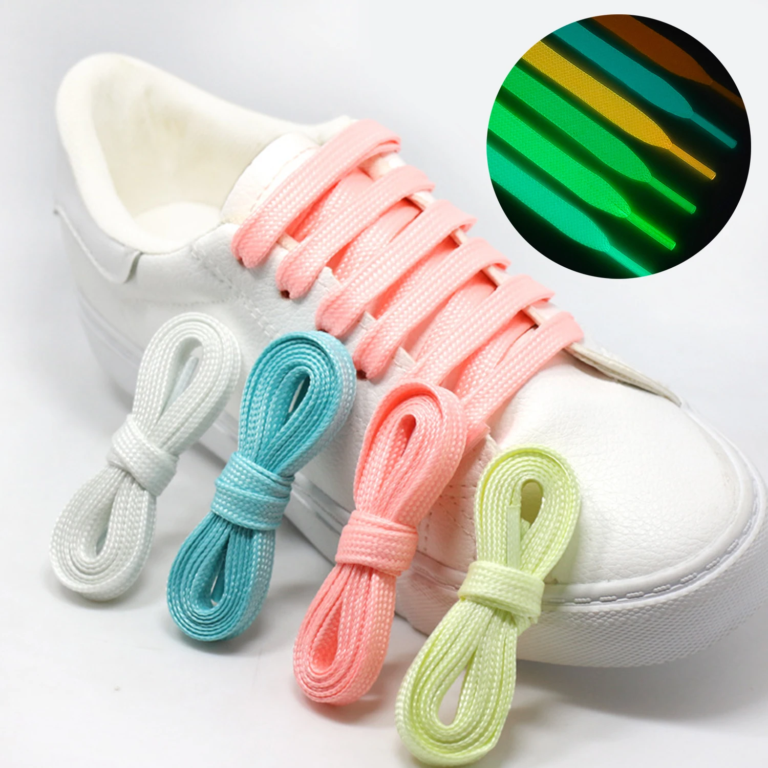 

1 Pair Luminous Shoelaces For Kids Sneakers Men Women Sports Shoes Laces Glow In The Dark Night Shoestrings Reflective Shoelaces