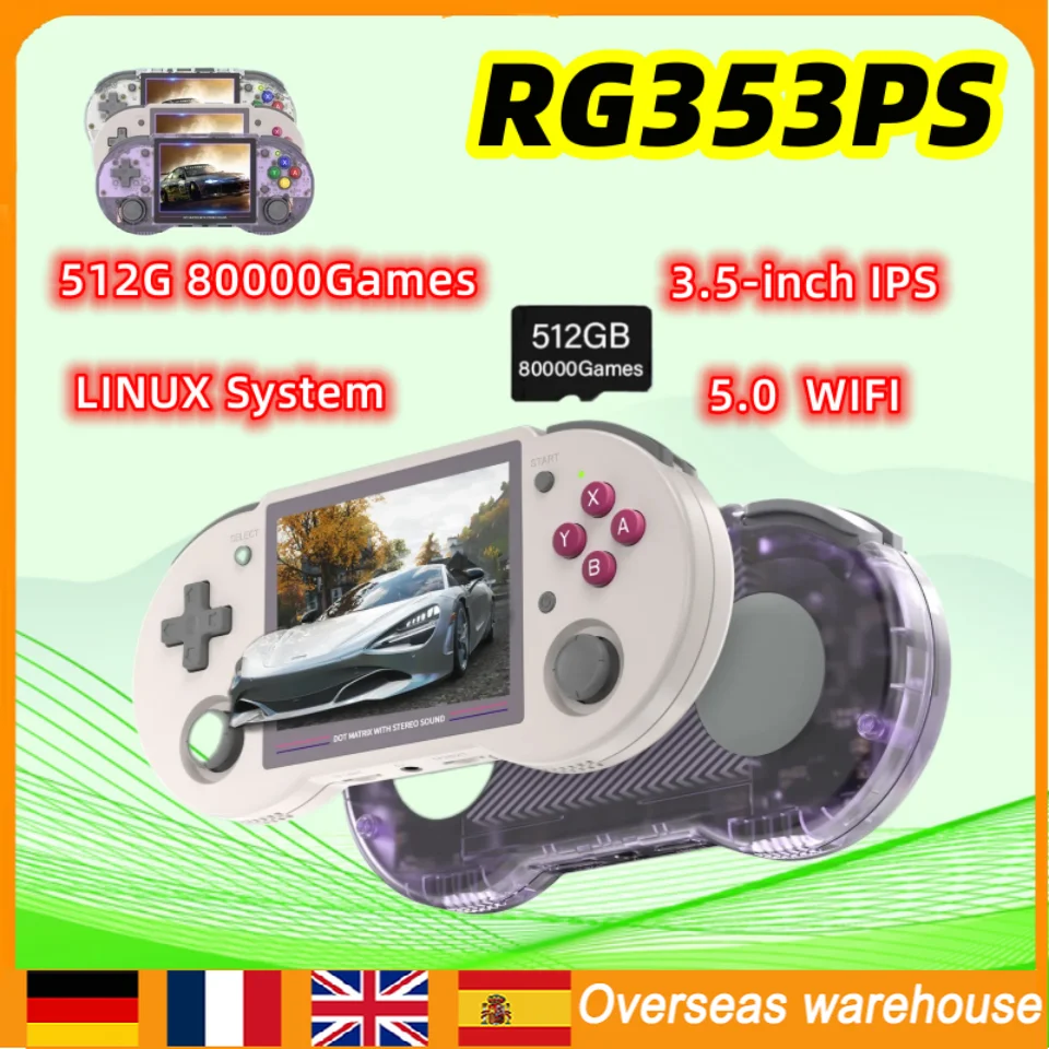 2023 512G ANBERNIC RG353PS Handheld Game Console64 Bit 2.4G/5G Wifi Linux System3.5"IPS HDMI Compatible 2.4G/5G Wifi 80000+GAMES
2023 512G ANBERNIC RG353PS Handheld Game Console64 Bit 2.4G/5G Wifi Linux System3.5"IPS HDMI Compatible 2.4G/5G Wifi 80000+GAMES