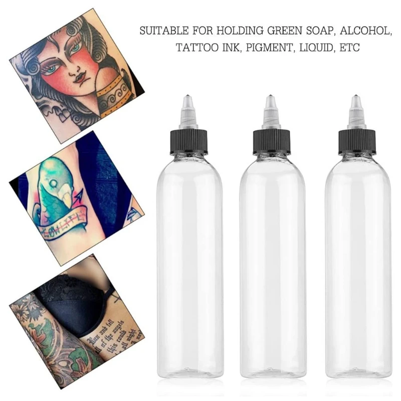 5PCS Empty Tattoo Bottle with Screw Tattoo Ink Pigment Makeup Transparent for Salon Artists Home Use 30/60/90/120ml
5PCS Empty Tattoo Bottle with Screw Tattoo Ink Pigment Makeup Transparent for Salon Artists Home Use 30/60/90/120ml