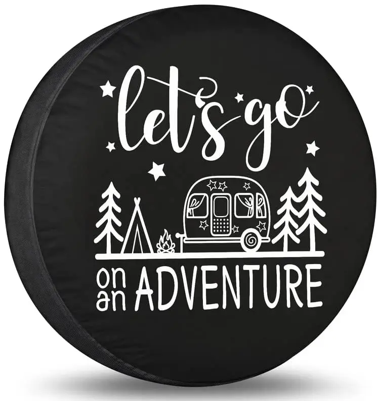 Spare Tire Cover Let's Go on an Adventure Camper Tire Cover Waterproof UV Sun Wheel Covers Fit for Trailer RV SUV 16 Inch
Spare Tire Cover Let's Go on an Adventure Camper Tire Cover Waterproof UV Sun Wheel Covers Fit for Trailer RV SUV 16 Inch