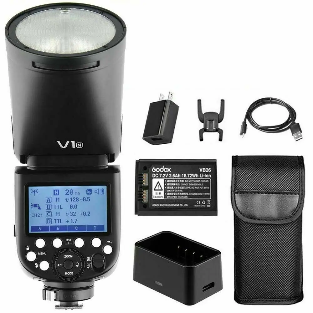 Photographic Godox Flash V1N TTL 1/8000s HSS battery Speedlite Flash Camera Flash for all camera brands
Photographic Godox Flash V1N TTL 1/8000s HSS battery Speedlite Flash Camera Flash for all camera brands