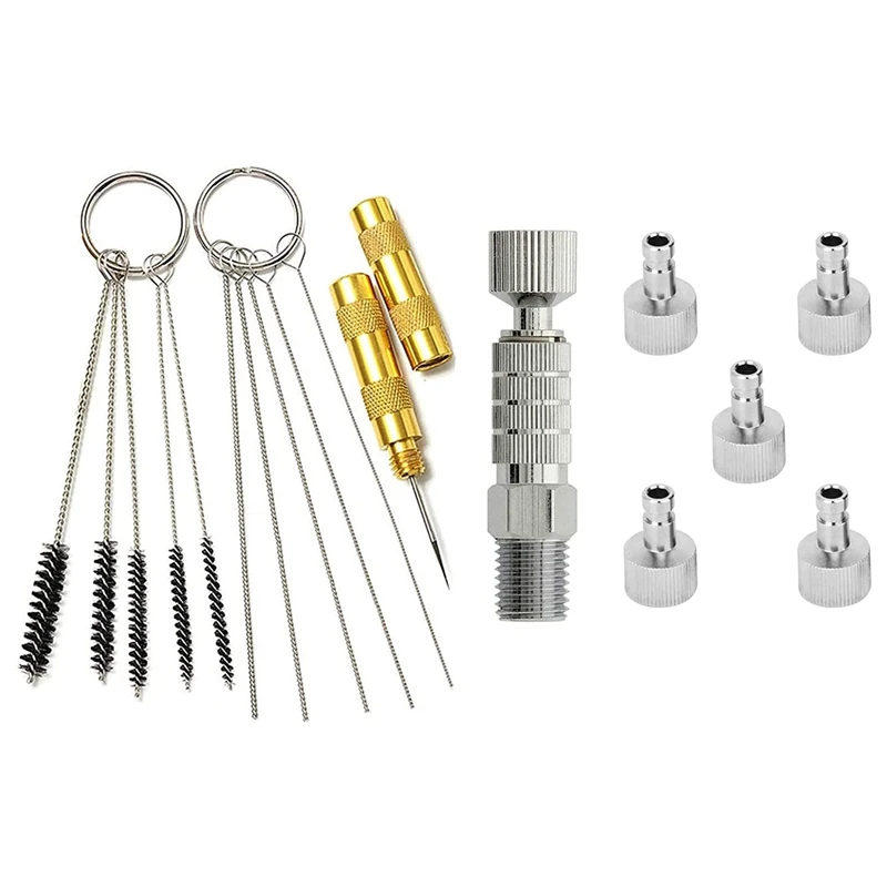 AT35 Airbrush Cleaning Kit And Airbrush Disconnect With Male Fitting, 1/8Inch Male And Female Coupling Set
AT35 Airbrush Cleaning Kit And Airbrush Disconnect With Male Fitting, 1/8Inch Male And Female Coupling Set
