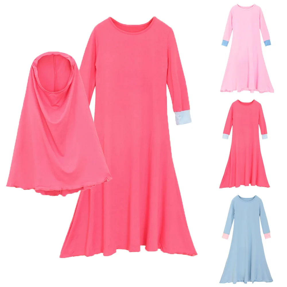 Muslim Kids Girls Prayer Dress Hijab Abaya Robe 2pcs Arab Dubai Children Ramadan Kaftan Headscarf Islamic Eid Party Gown Robe
Muslim Kids Girls Prayer Dress Hijab Abaya Robe 2pcs Arab Dubai Children Ramadan Kaftan Headscarf Islamic Eid Party Gown Robe