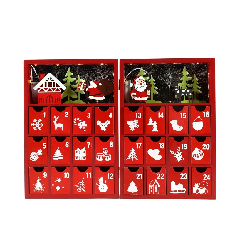 Christmas Wooden Advent Calendar Book Santa 24 Days Storage Box for Xmas Festival Party Background Decoration Countdown
Christmas Wooden Advent Calendar Book Santa 24 Days Storage Box for Xmas Festival Party Background Decoration Countdown