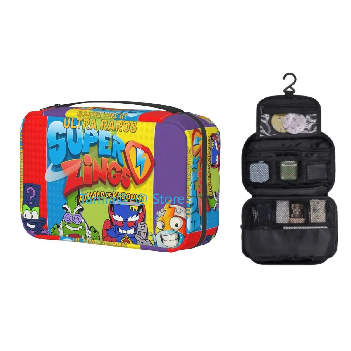Hanging Travel Cartoon Super Zings Toiletry Bag Portable SuperZings Cosmetic Makeup Organizer Women Beauty Storage Dopp Kit Case 
Hanging Travel Cartoon Super Zings Toiletry Bag Portable SuperZings Cosmetic Makeup Organizer Women Beauty Storage Dopp Kit Case