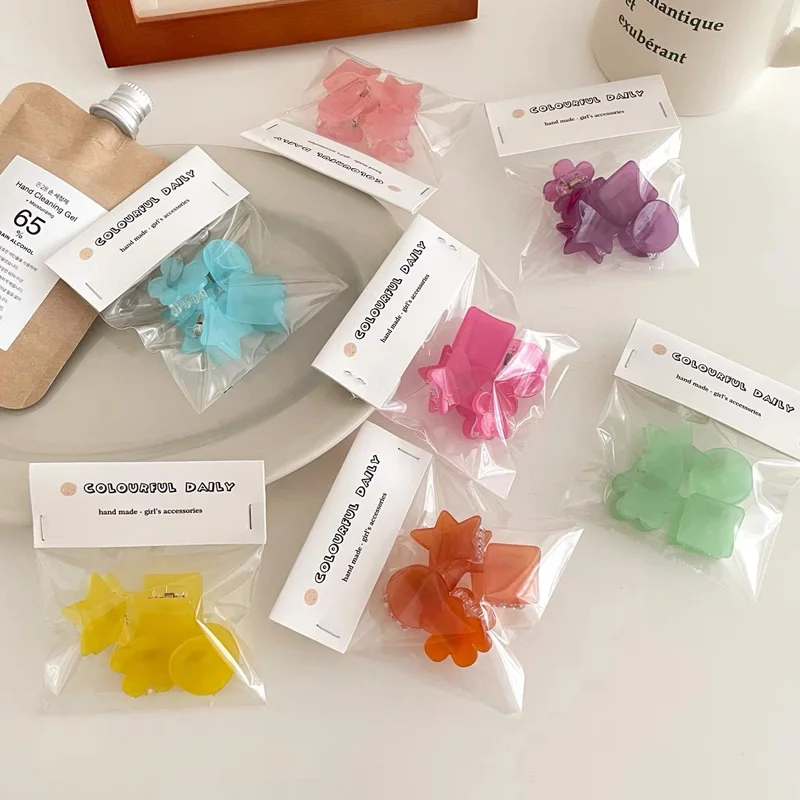 New Fashion Exquisite Small Geometric Hair Claw for Women Girls Clamps Hair Crab Hair Clip Accessories 4pcs/Set Candy Color
New Fashion Exquisite Small Geometric Hair Claw for Women Girls Clamps Hair Crab Hair Clip Accessories 4pcs/Set Candy Color