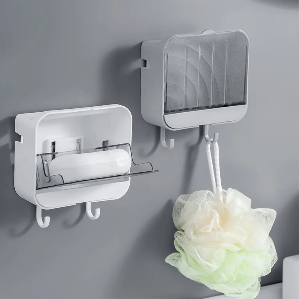 Wall Mounted Soap Dish With Lid Cover Soap Box Draining Tray Storage Dust-proof Double Drain Soap Dish Bathroom Shelves
Wall Mounted Soap Dish With Lid Cover Soap Box Draining Tray Storage Dust-proof Double Drain Soap Dish Bathroom Shelves