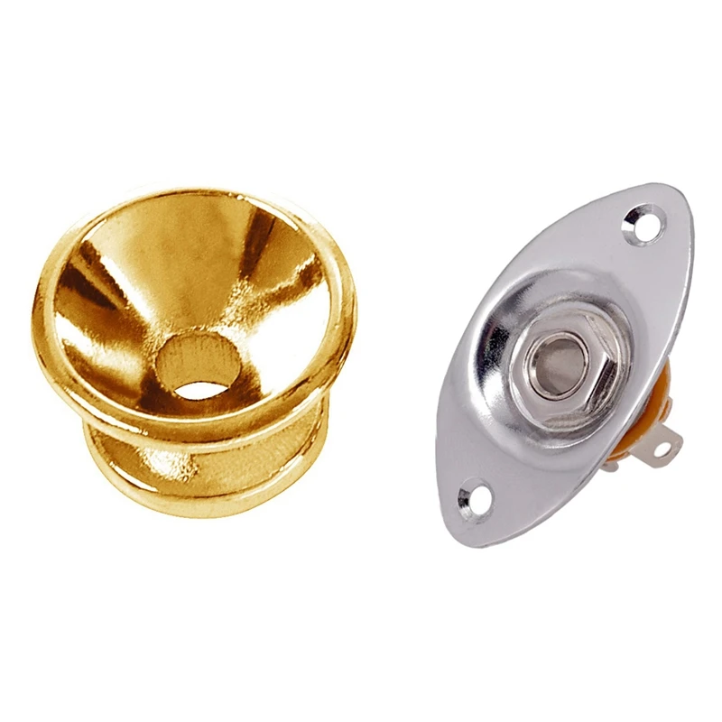 2 X Electric Acoustic Guitar Bass Strap Button With Oval Indented Jack Output Plate Jackplate And Socket
2 X Electric Acoustic Guitar Bass Strap Button With Oval Indented Jack Output Plate Jackplate And Socket