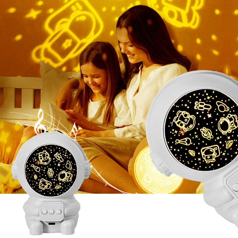 Creative Colorful Cute Astronaut Projector Night Lamps Cartoon Spaceman Bedroom Decors HD Projection Birthday Luminous Toy Gifts
Creative Colorful Cute Astronaut Projector Night Lamps Cartoon Spaceman Bedroom Decors HD Projection Birthday Luminous Toy Gifts