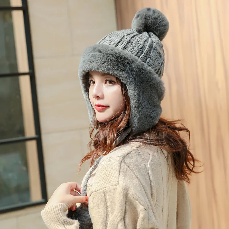 Winter Lei Feng hat, , versatile, cute, plush rabbit hair ball ear protection, Northeast knitting winter wool hat
Winter Lei Feng hat, , versatile, cute, plush rabbit hair ball ear protection, Northeast knitting winter wool hat