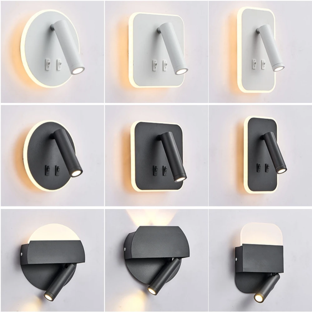 3W 6W 8W 9W 10W LED Wall Light Backlight 325 Degree Rotation Adjustable Wall Lamp Bedroom Bedside Study Sconce Lamp With Switch
3W 6W 8W 9W 10W LED Wall Light Backlight 325 Degree Rotation Adjustable Wall Lamp Bedroom Bedside Study Sconce Lamp With Switch