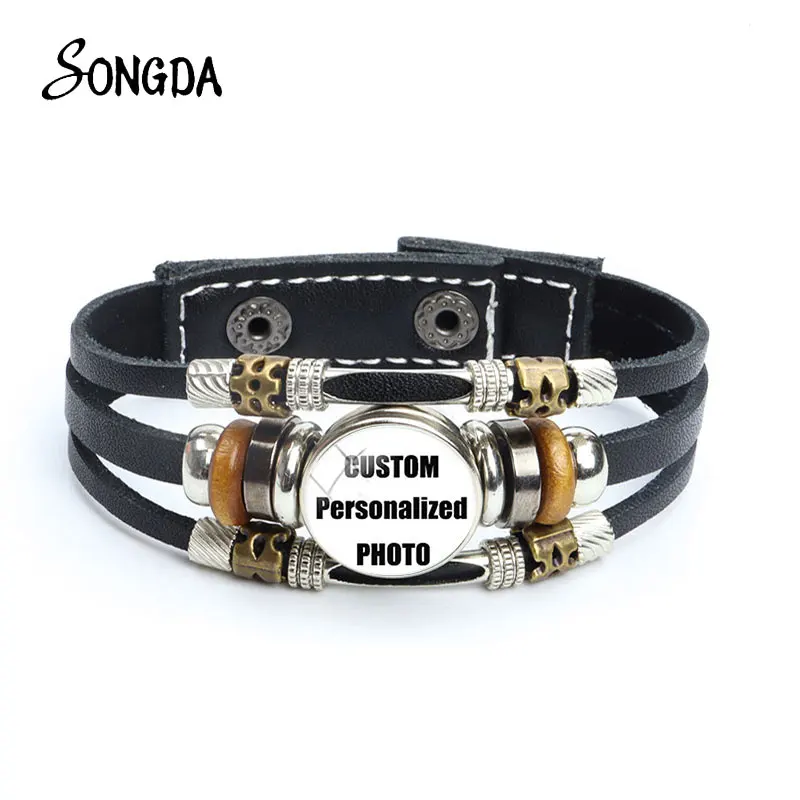 10/12pcs Handcrafted Personalized Custom Leather Bracelet Name Logo Photo Couple Gift Charm Glass Woven Bracelets for Unisex
10/12pcs Handcrafted Personalized Custom Leather Bracelet Name Logo Photo Couple Gift Charm Glass Woven Bracelets for Unisex