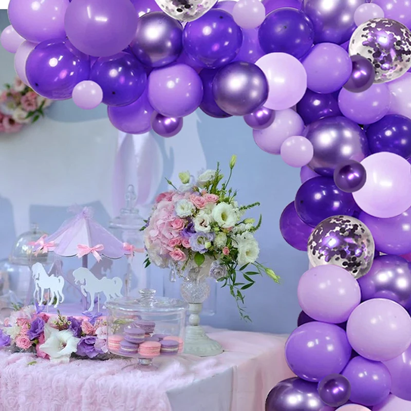103pcs Purple Metallic Confetti Latex Balloons Garland Arch Kit Wedding Birthday Graduation Party Decorations
103pcs Purple Metallic Confetti Latex Balloons Garland Arch Kit Wedding Birthday Graduation Party Decorations