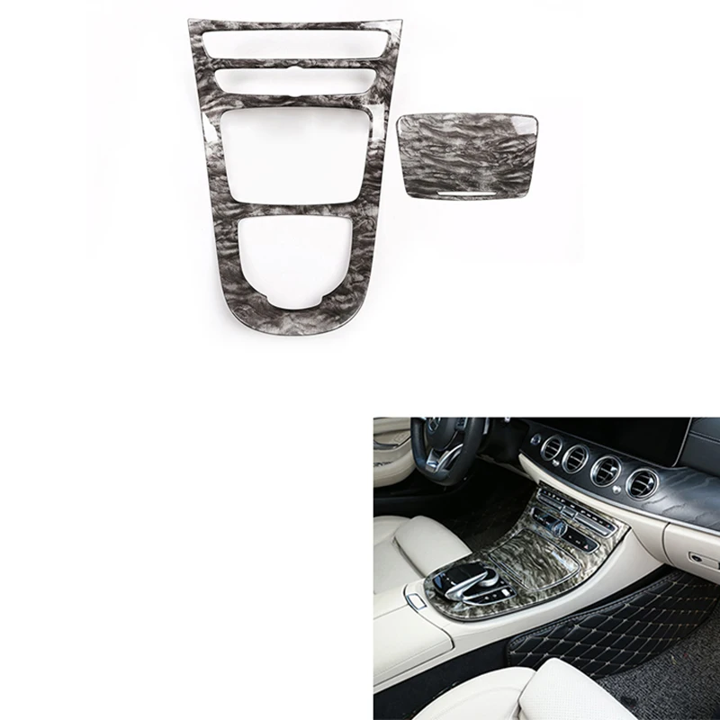 

2 шт. консоль панели передач рамка консоли переключения передач панель обшивки для Mercedes Benz E-Class W213 2016-2018 автостайлинг