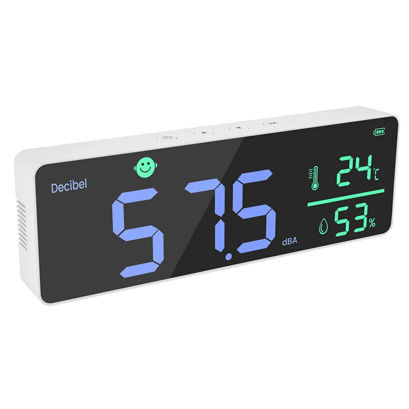 DM1306D Digital Decibel Sound Meter Smart Wall Mounted Noise Detector 30-130DB Temperature And Humidity Monitor
DM1306D Digital Decibel Sound Meter Smart Wall Mounted Noise Detector 30-130DB Temperature And Humidity Monitor