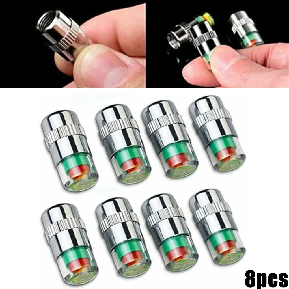 8Pc New Car Tire Pressure Monitor Valve Cap W/Sensor Indicator 3 Color Eye Car Motorcycle Valve Cap W/Senso Applicable To Car
8Pc New Car Tire Pressure Monitor Valve Cap W/Sensor Indicator 3 Color Eye Car Motorcycle Valve Cap W/Senso Applicable To Car