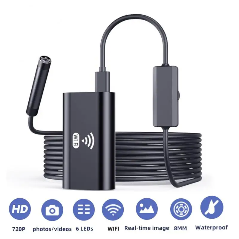 F99 HD 1280*720 Wi-Fi эндоскоп Инспекционная камера Встроенный 6 светодиодов 8 мм объектив IP67 водонепроницаемый беспроводной USB эндоскоп
F99 HD 1280*720 Wi-Fi эндоскоп Инспекционная камера Встроенный 6 светодиодов 8 мм объектив IP67 водонепроницаемый беспроводной USB эндоскоп