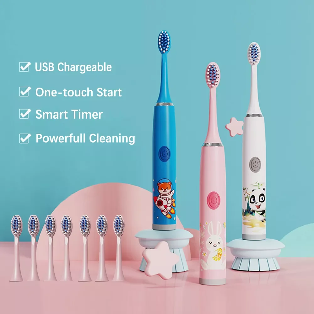 Children's Electric Toothbrush Soft Bristle Brush 3-12 Years Old Baby Smart Rechargeable Waterproof Toothbrush Oral Cleaning
Children's Electric Toothbrush Soft Bristle Brush 3-12 Years Old Baby Smart Rechargeable Waterproof Toothbrush Oral Cleaning