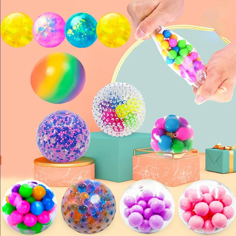 New Exotic Rainbow Vent Beads Ball Pressure Reduction Toy TPR Squeezing Toy Stress Relief Ball Children's Toys stress ball
New Exotic Rainbow Vent Beads Ball Pressure Reduction Toy TPR Squeezing Toy Stress Relief Ball Children's Toys stress ball