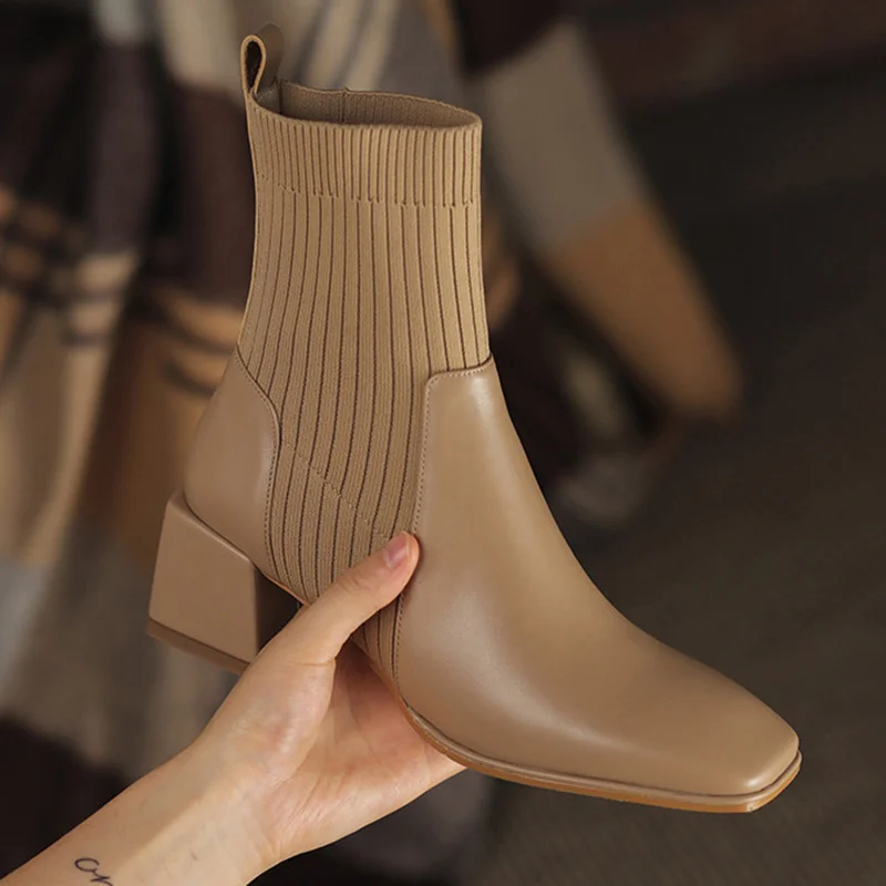 Maogu Women Fashion Large Size 42 Knitted Short Boots Women Slip on High Heels 2023 Autumn New Ankle Socks Shoes Botas De Mujer
Maogu Women Fashion Large Size 42 Knitted Short Boots Women Slip on High Heels 2023 Autumn New Ankle Socks Shoes Botas De Mujer