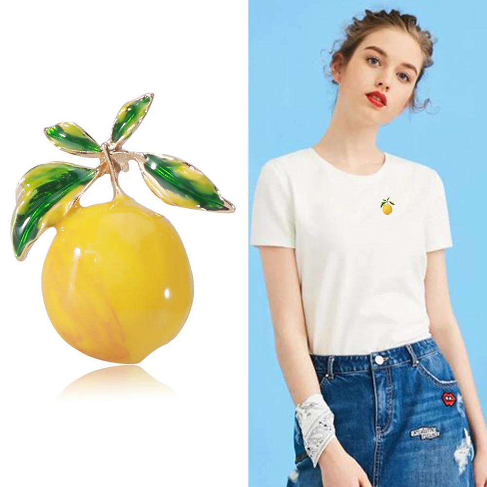 European And American Fashion Fresh Lemon Brooch Creative Fruit Series Corsage Simple Wild Summer Cardigan Pin Jewelry
European And American Fashion Fresh Lemon Brooch Creative Fruit Series Corsage Simple Wild Summer Cardigan Pin Jewelry