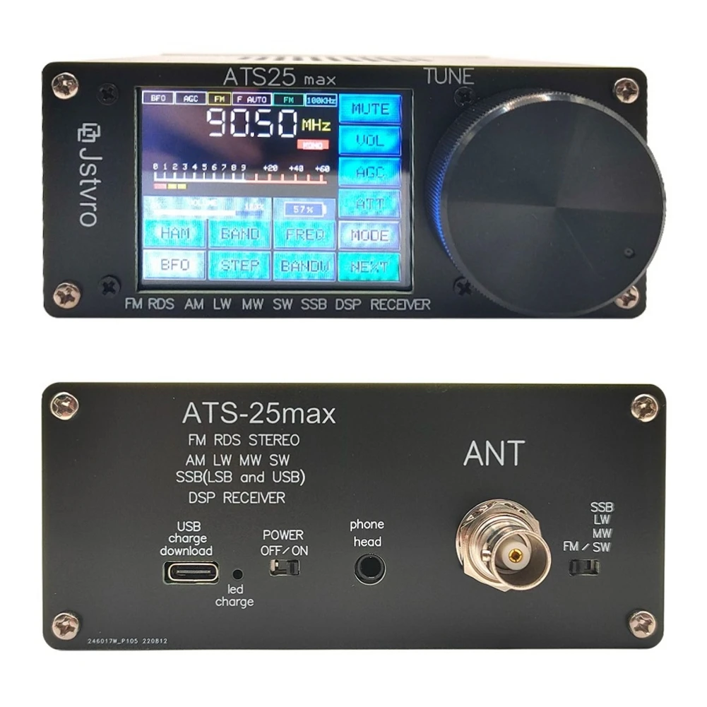 ATS25 Full Band Radio Receiver Aluminum Alloy Max Si4732 All-Band Radio Receiver 2.4 Inch Touch Screen Portable Built in Battery
ATS25 Full Band Radio Receiver Aluminum Alloy Max Si4732 All-Band Radio Receiver 2.4 Inch Touch Screen Portable Built in Battery
